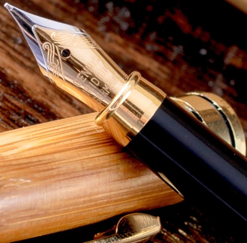 Bamboo fountain pen made - bamboo,