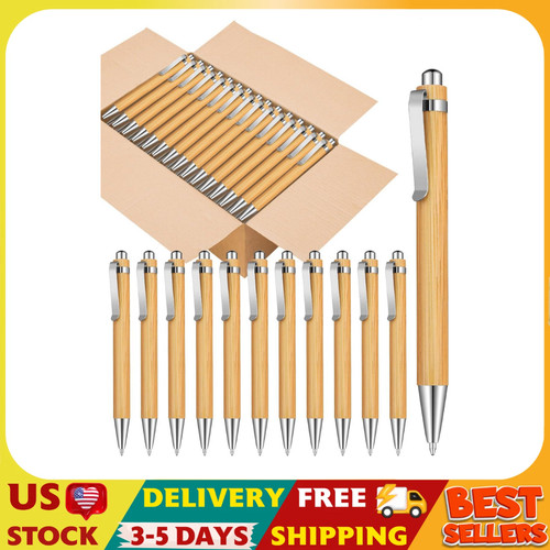 200pcs bamboo pens - bulk, wooden